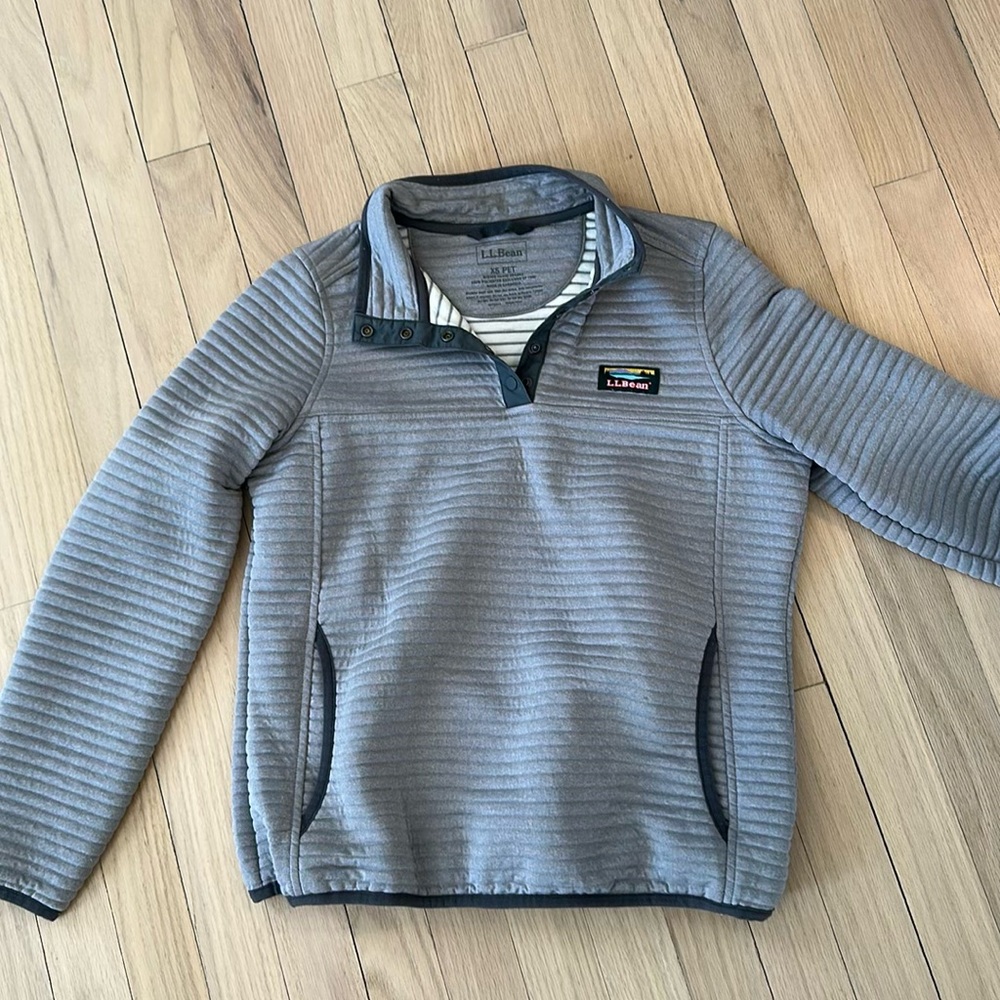 L.L. Bean Gray Quarter-Zip Sweatshirt